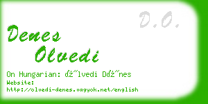 denes olvedi business card